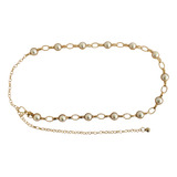 Cinto Feminino Corrente Strass Pérola Fashion Bia