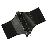 Cinto Gótico Feminino Corselet Espartilho Steampunk Preto