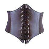 Cinto Gótico Feminino Corselet Espartilho Steampunk Único Marrom