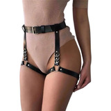 Cinto Harness Couro Gotico Lolita Cinta Liga Punk Perna Coxa