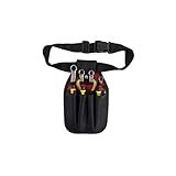 Cinto Porta Ferramentas Eletricista Lona Reforçada 7 Bolsos Vermelho ART MANIA