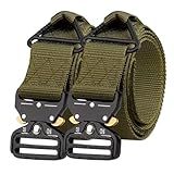 Cinto Tatico Fivela De Engate Rapido Militar Anti Alergico Kit 2 Unidades Verde 