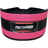 Cinturão Fivela Rosa Para Agachamento Lombar Academia