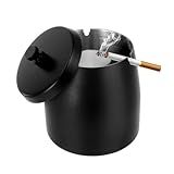 Cinzeiro De Cigarro Ao Ar Livre Com Tampa Bandejas De Aço Inoxidável Sem Fumaça Cobertas à Prova De Vento Cinzeiros à Prova De Cheiro Para Pátio Externo Casa Escritório Sem Cheiro