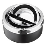 Cinzeiro De Inox Anti cheiro Anti vento Sem Fumaça Com Tampa