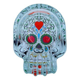 Cinzeiro De Vidro Caveira Mexicana 9 5x7x3 Cm 02