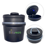 Cinzeiro Portátil Com Lixeira Para Carro Bitureza Cor Preto Redondo