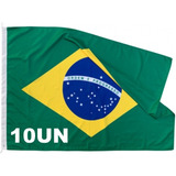 Cj 10 Bandeira Do Brasil Oficial