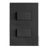 Cj Interruptor Duplo Simples Grafite 4x2 Recta Satin