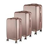 Cj Malas ABS 3 Pecas P-M-G Rodas 360 - AeroMalas Costa Rica -Rose-