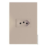 Cj Tomada 20a Horizontal 4x2 Recta Areia Satin Fosco Cor Colorido