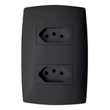 Cj Tomada Dupla 10a 4x2 Blux Home Grafite Bhm10459 0gf