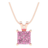 Clara Pucci 0 95ct Princess Cut Exclusivo Joias Finas Rosa D