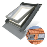 Claraboia Com Rufos Vidro Duplo Para Telhados 48cm X 90cm