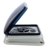 Clarabóia Manual Domo Fume Led 12v Exaustor Ventilador 28x28