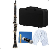 Clarinete 17 Chaves Em Si Bemol C Estojo Completa Cor Preto Cor Das Chaves Dourado