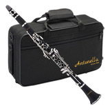 Clarinete 17 Chaves Em Si Bemol C Estojo Completa
