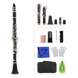Clarinete Abs 17 Chaves Bb Soprano Plano Binocular Com Pano