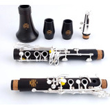 Clarinete Madeira De Ébano Original Chaves Banhada Prata Nf 