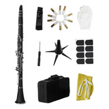 Clarinete Plano Bb B Com Estojo Palhetas Almofadas Gás E