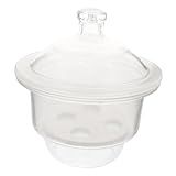 Claro Dessecador A Vácuo Dessecador De Vidro Com Fundo De Polipropileno Branco E Plugue De Ptfe De Vidro A Vácuo Para Dispositivo De Experimento De