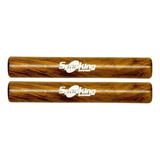 Claves Percussão Em Jatobá 21 5cm Alta Qualidade