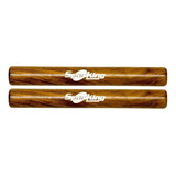 Claves Percussão Em Jatobá 21 5cm Alta Qualidade