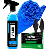 Clay Bar Massa V bar 50g Lubrificante V lub Pano Vonixx