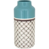 Clemence Vaso Decorativo 34x15x15cm Cerâmica Azul