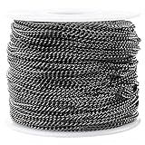 CleverDelights Corrente De Meio Fio De 2 2 X 3 Mm Cor Gunmetal 30 Metros Corrente A Granel