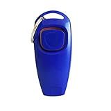 Clicker Com Apito Treinamento E Adestramento Para Cães Azul