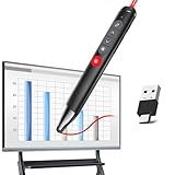 Clicker De Apresentação Com Caneta Stylus E Ponteiro Laser Para Tela Sensível Ao Toque Smart Board Smartboard Clicker Remote Promethean Board Pen 5mW 3a Laser Wireless Presenter Remote Para
