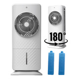 Climatizador Ar Frio Portátil Evaporativo Mullt X Voltagem 127v Capacidade 5 5 Litros Ventilador Com Base Giratória 3 Em 1 Umidificador Purificador Ventilador Com Reservatório Para Agua E Gelo