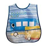 Clingo Babador Impermeavel Com Bolso Coletor School Bus Azul