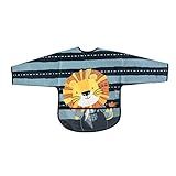 Clingo Babador Impermeável Com Mangas Longas E Bolso Coletor Luke Azul