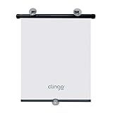 Clingo Cortina Retrátil Luxo Para Carro Preto-Branco Tamanho Único