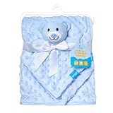 Clingo Kit Naninha E Cobertor Conforto Bolinhas Em Relevo Azul