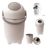Clingo Lixeira Mágica Antiodor Para Fraldas Banheiro Cozinha 10 Litros Cor Branco Compacto Tampa Giratória