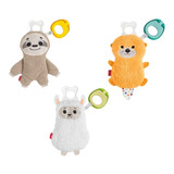 Clip Porta Chupeta Pelúcia Animais Sensoriais Fisher Price