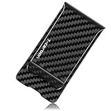 Clipe De Dinheiro De Fibra De Carbono Real Para Homens- Porta-dinheiro Minimalista Para Dinheiro Clipe De Cartão De Crédito Bolso Frontal Clipes De Dinheiro Masculinos- Preto Brilhante- P