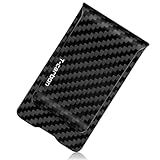 Clipe De Dinheiro De Fibra De Carbono Real Para Homens- Suporte Minimalista Para Dinheiro- Clipe De Cartão De Crédito- Bolso Frontal- Clipes De Dinheiro Masculinos- Preto Fosco- Pequeno- Preto Fosco-