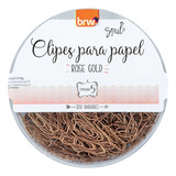 Clipes Para Papel Mini N 5 Rose Gold 200 Unidades Brw