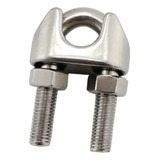 Clips Grampo Inox 3 16 5mm Aisi304 P Cabo Aço 24 Peças