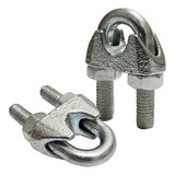 Clips Grampo Para Cabo De Aço 1 4 Galvanizado 10 Unidades