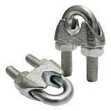 Clips Grampo Para Cabo De Aço 1 4 Galvanizado 15 Unidades