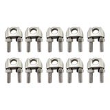 Clips Grampo Para Cabo De Aço 10mm Inox 10 Unidades