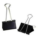 Clips Prendedor Papel Grampo Binder 51mm C 12 Pronta Cor Preto