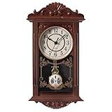 Clockswise Relógio De Parede Vintage Avô Com Aparência De Madeira Com Pêndulo Decorativo Operado Por Bateria Marrom Para Escritório Decoração De Casa Sala De Estar Cozinha Ou Sala De Jantar
