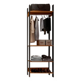 Closet 4 Prateleiras 100 Mdf Tw402 Freijó preto Fosco