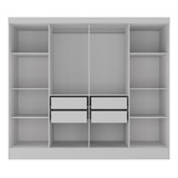 Closet Casal 100 Mdf 4 Gavetas Jatobá Yescasa